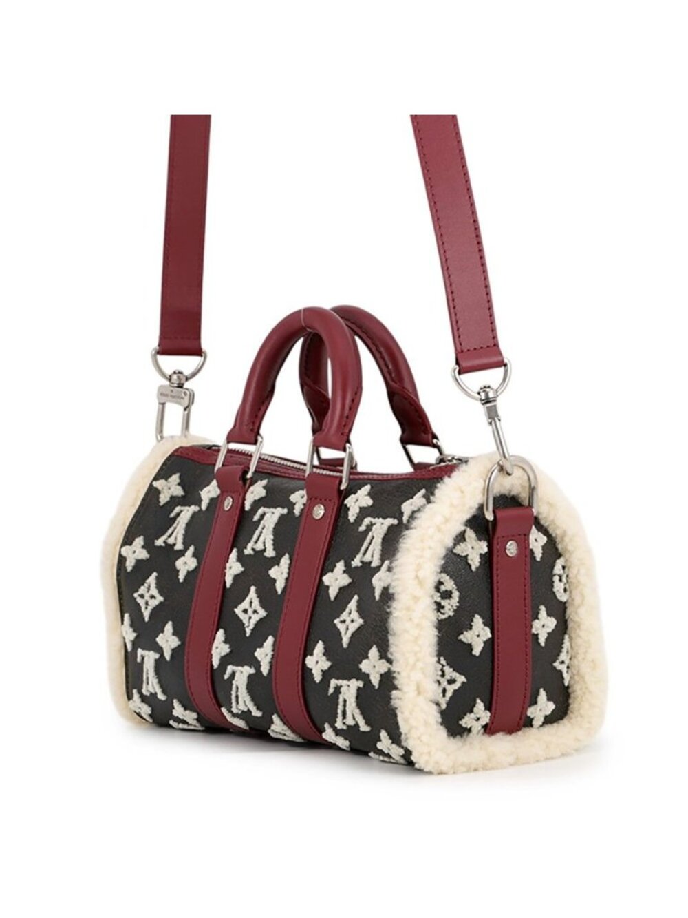 Louis Vuitton Handbag Monogram Shearling Keepall Bandouliere 25 2-Way - Picture 2 of 10
